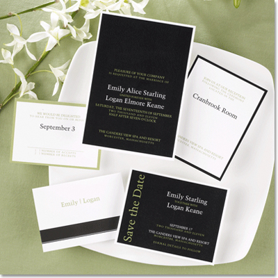 Black and White Invitation