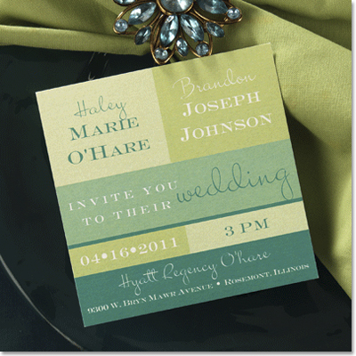 Green and Teal Invitation